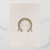 Invitation En Aluminium Violet noir Calla Lily Mariage Art Nouveau Mucha (Verso)