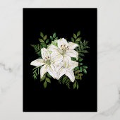 Invitation En Aluminium Violet romantique avec bordure ovale (Verso)