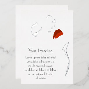 Invitation En Aluminium Visage glamour