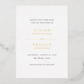 Invitation En Aluminium Vivian Simple Elegant Wedding Enregistrer la date (Recto)