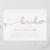 Invitation En Aluminium Voici l'invitation de mariée Foil (Recto)