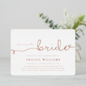 Invitation En Aluminium Voici l'invitation de mariée Foil (Debout devant)