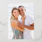 Invitation En Aluminium Volage vert rustique Mariage photo Script (Verso)