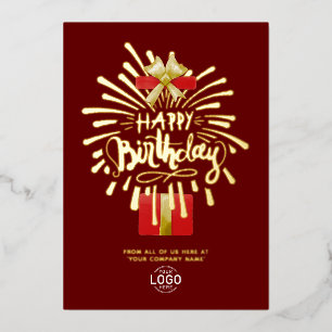 Invitation En Aluminium Votre logo cadeau feux d'artifice bordeaux groupe