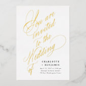 Invitation En Aluminium Vous Êtes Invité À Notre Mariage (Recto)