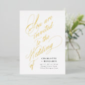 Invitation En Aluminium Vous Êtes Invité À Notre Mariage (Debout devant)