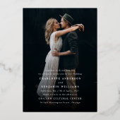 Invitation En Aluminium Vous Êtes Invité À Notre Mariage Black Arrière - p (Verso)