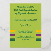 Invitation En Aluminium Vous êtes invité fête d'anniversaire 30 aujourd'hu (Verso)