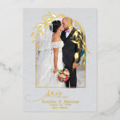 Invitation En Aluminium Voûte en feuilles d'eucalyptus bleu poussiéreux mé (Recto)