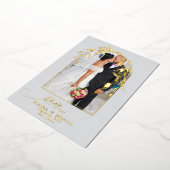 Invitation En Aluminium Voûte en feuilles d'eucalyptus bleu poussiéreux mé (Rotation)