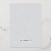 Invitation En Aluminium Voûte en feuilles d'eucalyptus bleu poussiéreux mé (Verso)