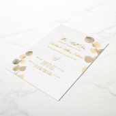 Invitation En Aluminium Vow renouvellement or eucalyptus mariage (Rotation)