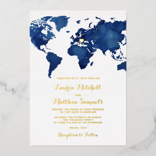 Invitation En Aluminium Voyage de noces de destination