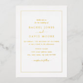 Invitation En Aluminium VRAI OR FOIL Mariage moderne (Recto)