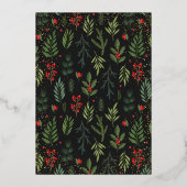 Invitation En Aluminium Vrai papier métallisé Joyeux & Lumineux Fleurs de (Verso)