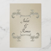 Invitation En Aluminium Watercolor Spring Wildflowers - Wheat (Verso)