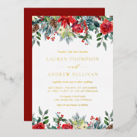 Watercolor Winter Blooms Garland Mariage botanique