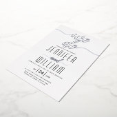 Invitation En Aluminium "We do" élégant script calligraphie mariage argent (Rotation)