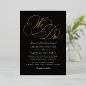 Invitation En Aluminium We Do Formal Calligraphy Script Wedding (Debout devant)