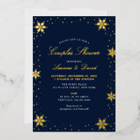 Wedding shower des Couples de neige d'hiver Gold &