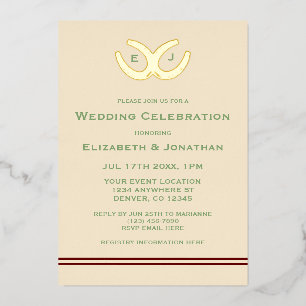 Invitation En Aluminium Western Horseshoe Mariage
