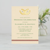Invitation En Aluminium Western Horseshoe Mariage (Debout devant)