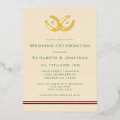 Invitation En Aluminium Western Horseshoe Mariage (Recto)