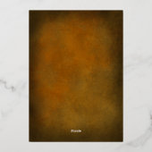 Invitation En Aluminium Western Rustic Horseshoe Coeur Brown or Mariage (Verso)