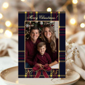 Invitation En Aluminium What a Year Photo Christmas Plaid Classic Holiday