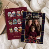 Invitation En Aluminium What a Year Photo Christmas Plaid Classic Holiday