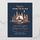 Invitation En Aluminium Whimsical Camping Under the Stars Engagement Party (Recto)