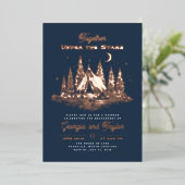 Invitation En Aluminium Whimsical Camping Under the Stars Engagement Party (Debout devant)