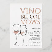 Invitation En Aluminium Whimsical Doodle Vino Before Vows Bridal Shower (Recto)