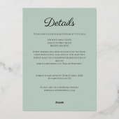 Invitation En Aluminium Whimsical Earth Tone Blue Gold Monogram Mariage (Verso)