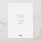 Invitation En Aluminium Whimsical Funky Main tiré Doodles Mariage (Verso)