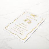 Invitation En Aluminium Whimsical Hand Drawn Bow Frame Save the Date (Rotation)