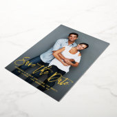 Invitation En Aluminium Whimsical Modern Calligraphy Enregistrer la date P (Rotation)