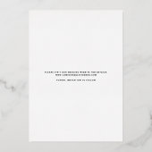 Invitation En Aluminium Whimsical Modern Calligraphy Enregistrer la date P (Verso)