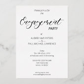 Invitation En Aluminium Whimsical Script Custom Photo Couple Engagement (Verso)