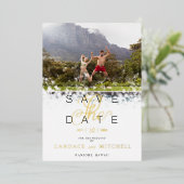 Invitation En Aluminium Whimsical Simple Élégant Photo Drôle Couple (Debout devant)