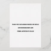 Invitation En Aluminium Whimsical Sunset Photo Wedding Enregistrer La Date (Verso)