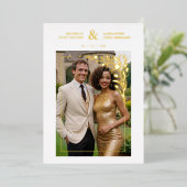 Invitation En Aluminium White Exquisite Ornate Tulips Frame Photo Wedding (Debout devant)