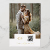 Invitation En Aluminium White Exquisite Simple Wedding Botanical Monogram (Verso)