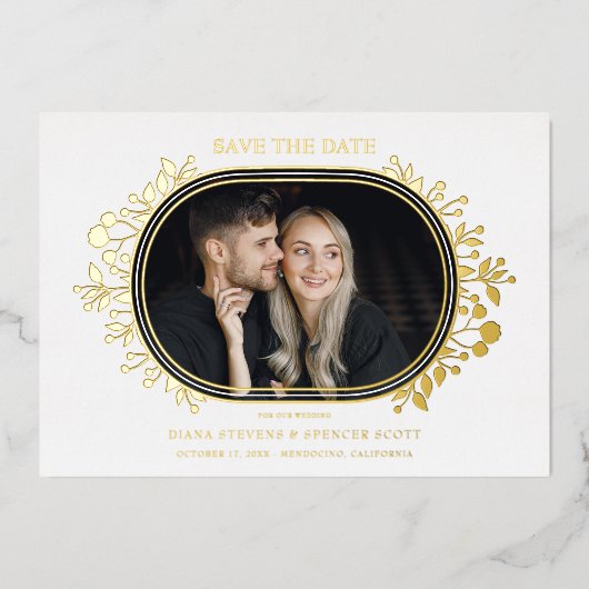 Invitation En Aluminium White Wedding Fancy Ornament Frame Flowers (Recto)