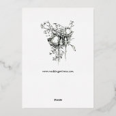 Invitation En Aluminium William Morris Kelmscott Press Floral Rose RSVP (Verso)