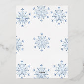 Invitation En Aluminium Winter Onederland silver blue boy first birthday (Verso)
