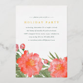 Invitation En Aluminium Winter Peony Fête (Recto)