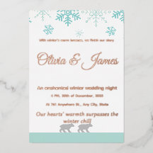 Winter Snowflake Wedding Invitation​