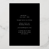 Invitation En Aluminium Wreath Pressée Gold Foil Enregistrer La Date (Verso)