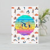 Invitation En Aluminium Yoga rétro dans un flux dynamique de couleurs harm (Debout devant)